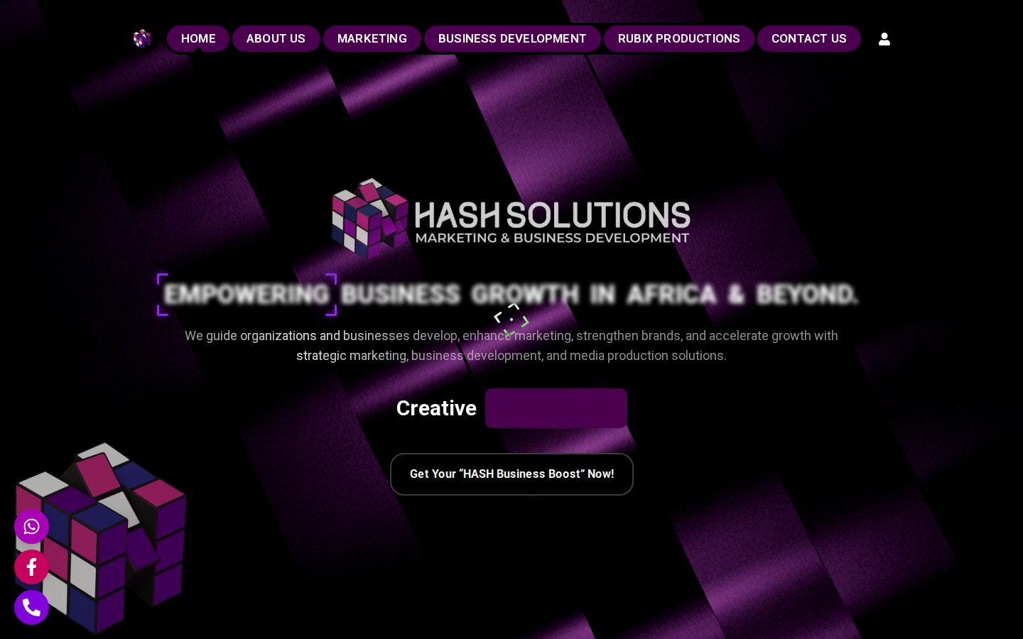 HASH Solutions website homepage
