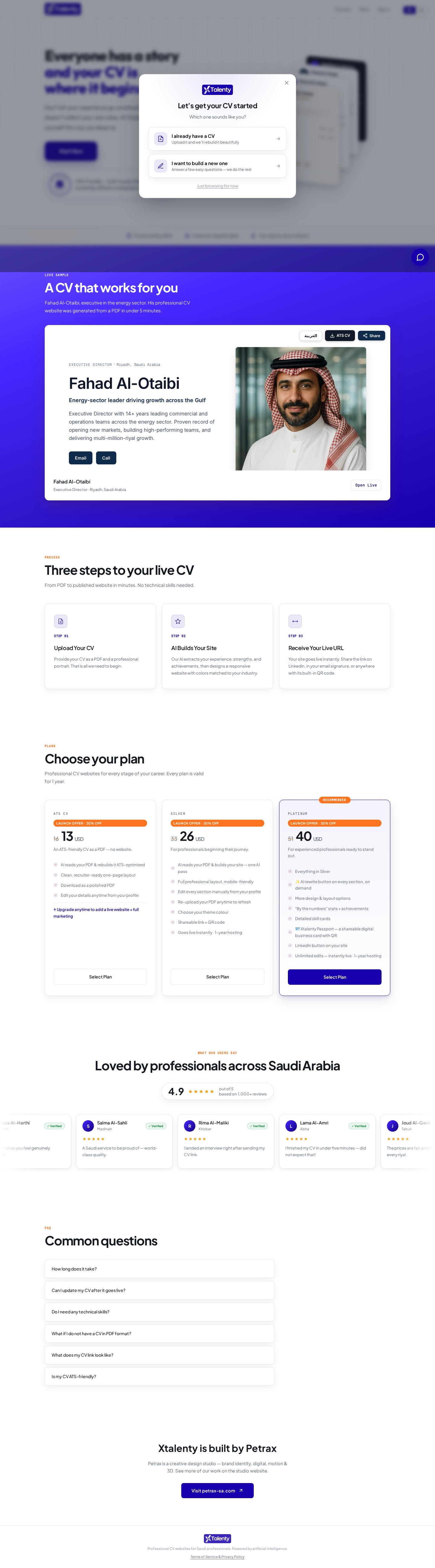 Xtalenty website homepage